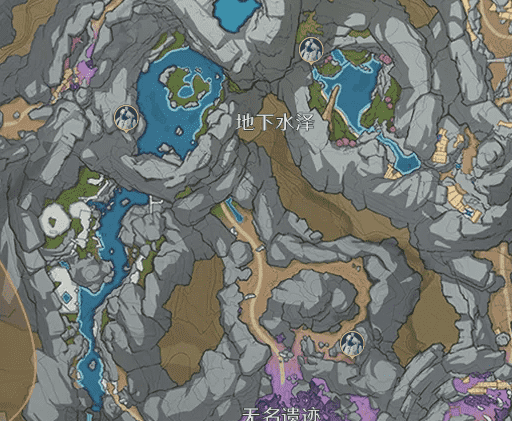 《原神》层岩巨渊地下水泽巨型碎石位置大全