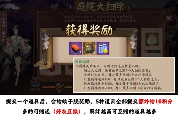 《阴阳师》庭院大扫除活动玩法攻略分享