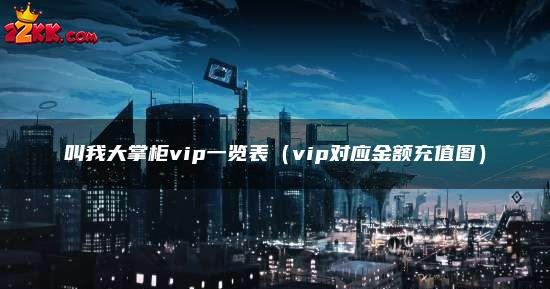 叫我大掌柜vip一览表