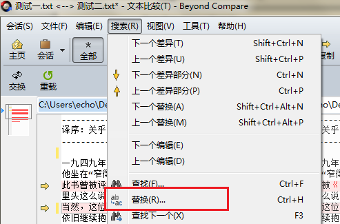 Beyond Compare文本替换教程