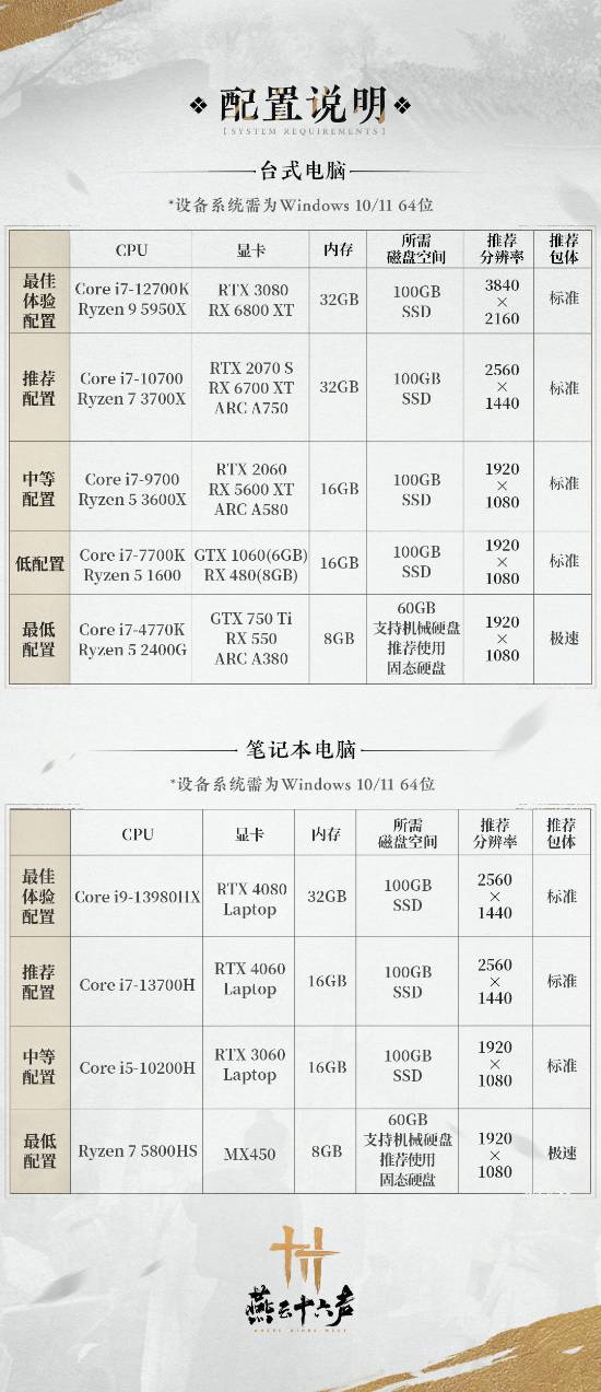 燕雲十六聲公測倒計時天如何安裝？