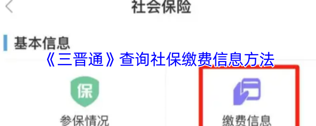 《三晉通》查詢社保繳費信息技巧