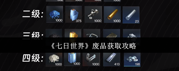 《七日世界》高效获取废品的方法分享