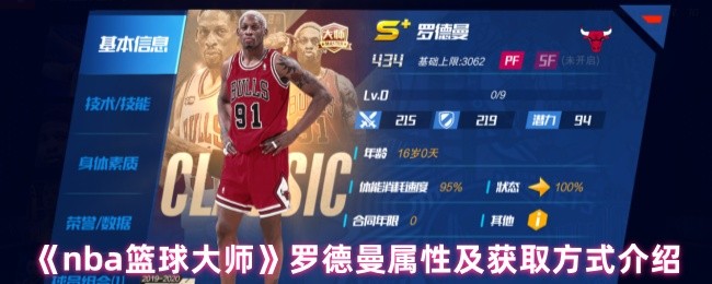 《NBA篮球大师》罗德曼角色属性详解与获取方法指南