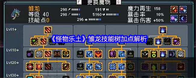 《怪物乐土》雏龙技能树加点详解