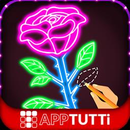 glow draw flower